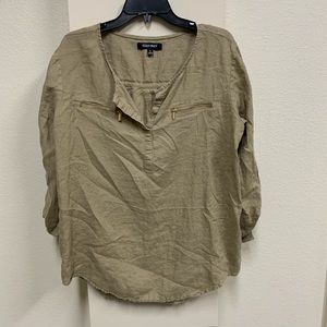 Linen blouse tan